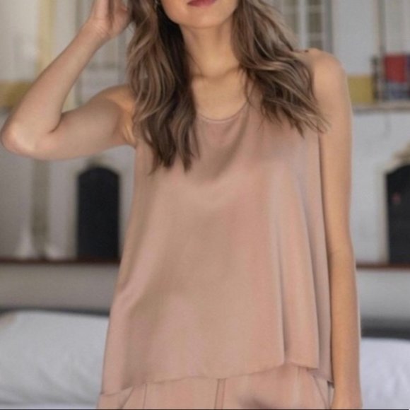 Lunya Washable Silk Tank Blush Pink